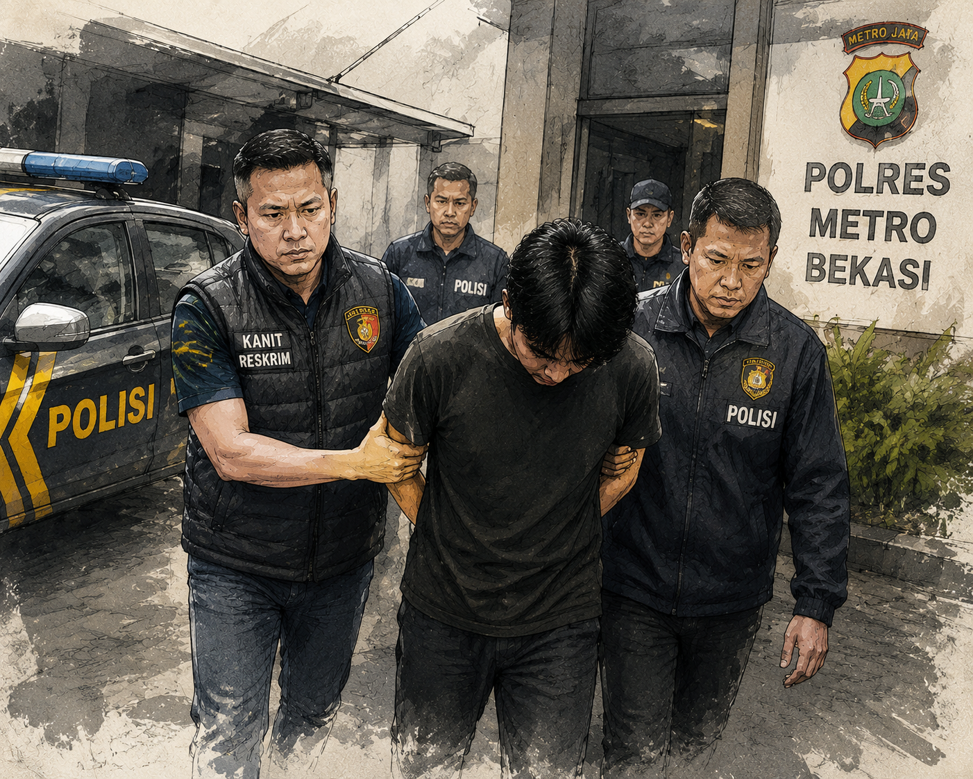 Pelarian Terhenti, Pria Diduga Aniaya dan Sekap Kekasih di Bekasi Ditangkap Polisi