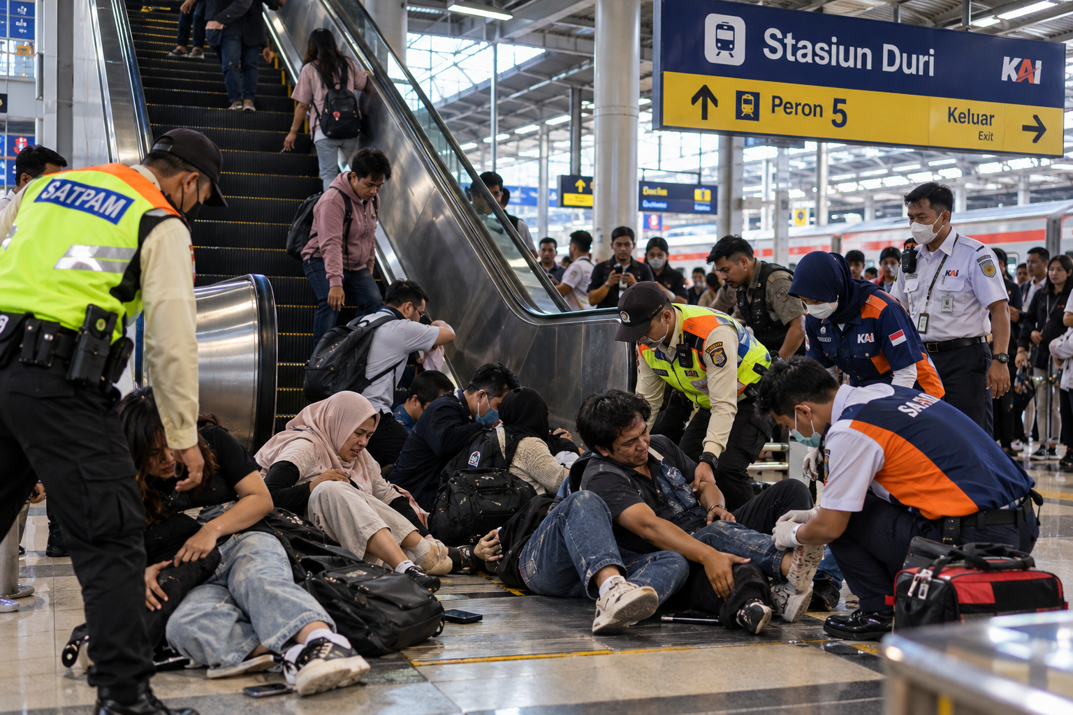 Eskalator Stasiun Duri Mendadak Gangguan, 12 Penumpang Terdampak
