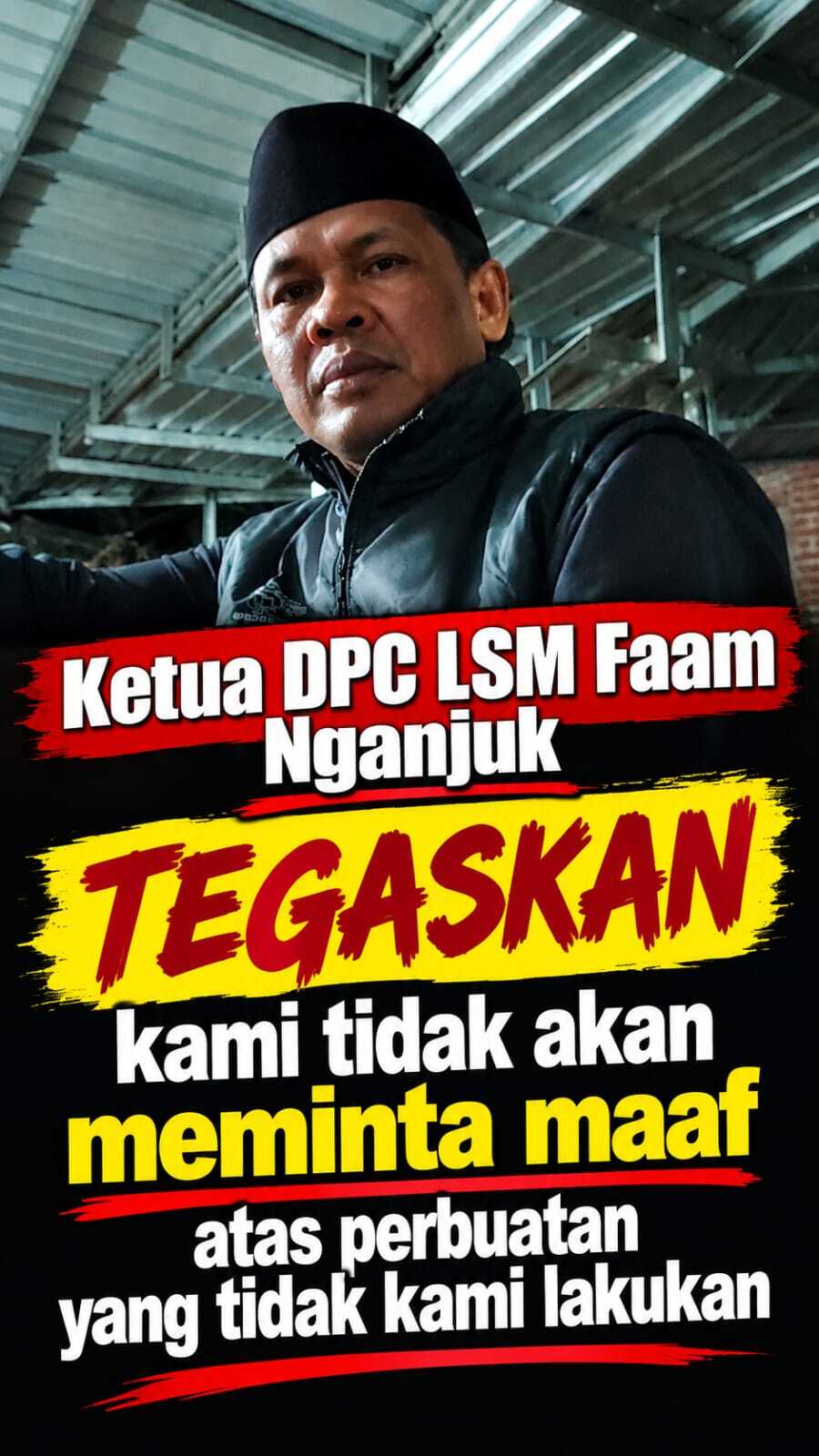 Ketua FAAM Tegaskan Tak Akan Minta Maaf atas Perbuatan yang Tidak Dilakukan
