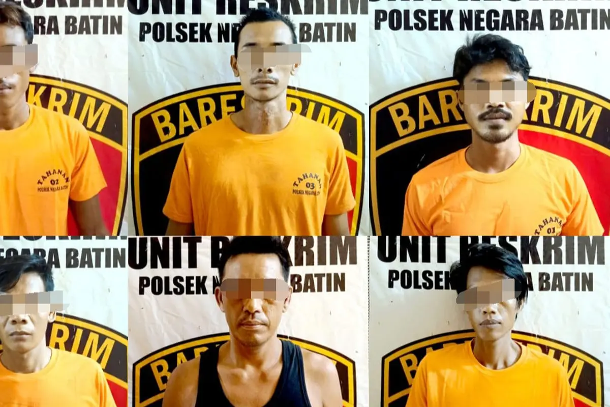 Kompak Curi 5,6 Ton Sawit, Enam Petani di Way Kanan Diciduk Polisi