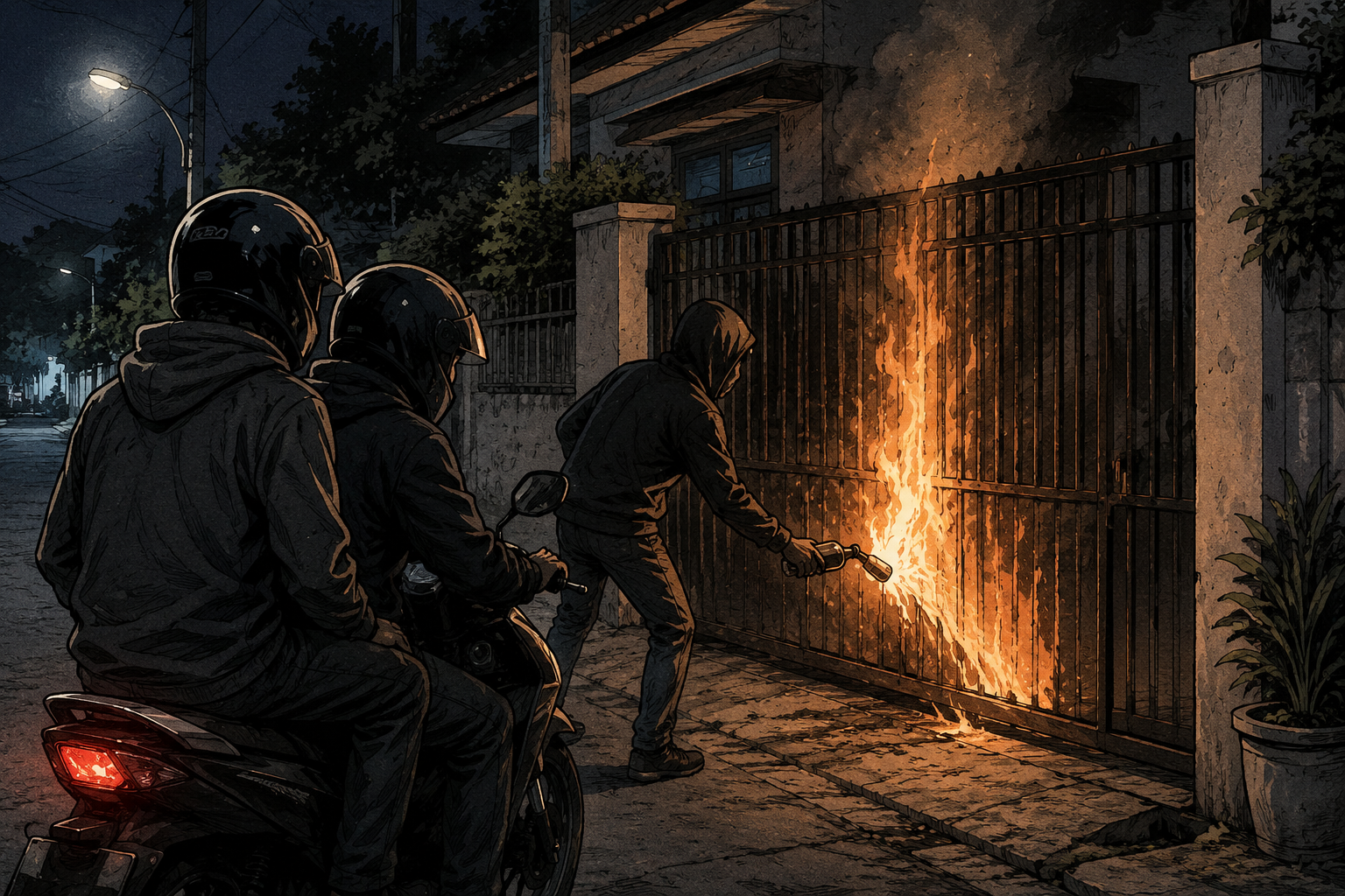 Aksi Pembakaran Pagar Rumah oleh OTK di Depok Viral, Polisi Lakukan Penyelidikan
