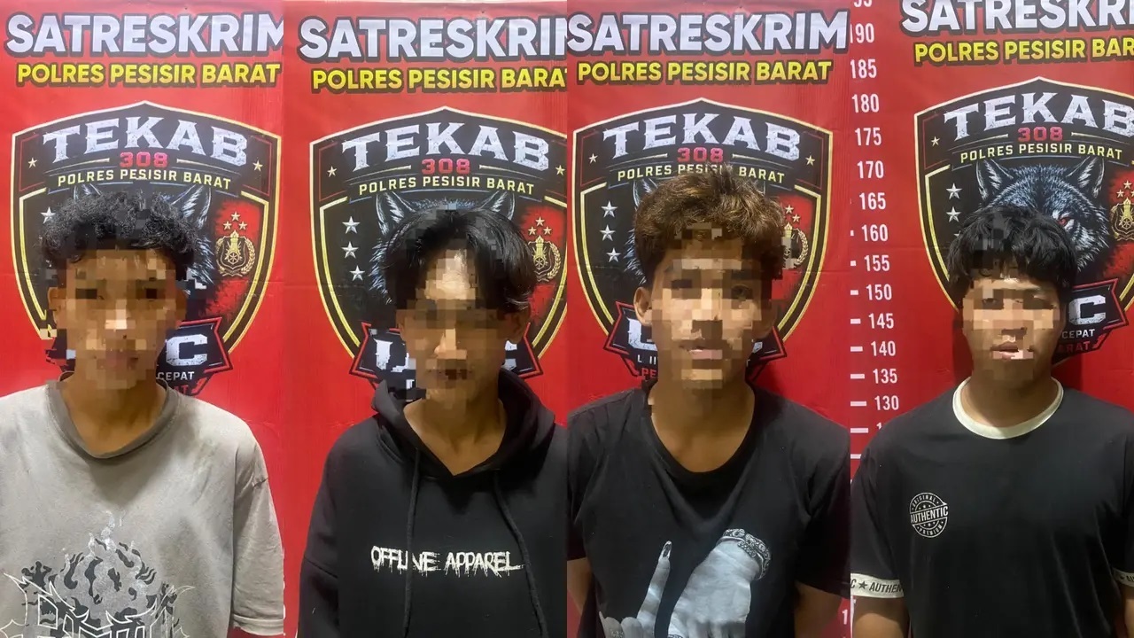 Bobol Vila Milik WNA di Lampung, 4 Pemuda Diduga Gasak Barang Rp10 Juta untuk Pesta Miras