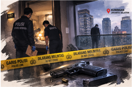 Pria Ditemukan Tewas dengan Luka Tembak di Hotel Kuningan, Polisi Dugaan Bunuh Diri