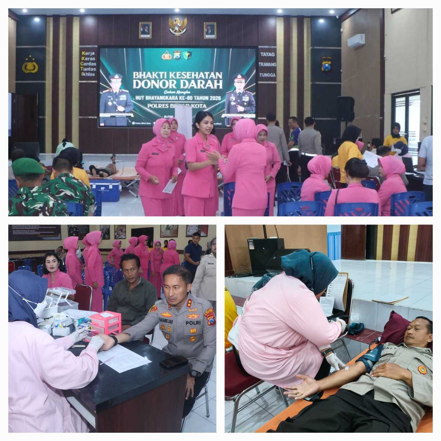 Sambut Hari Bhayangkara ke-80, Polres Blitar Kota Gelar Bakti Kesehatan